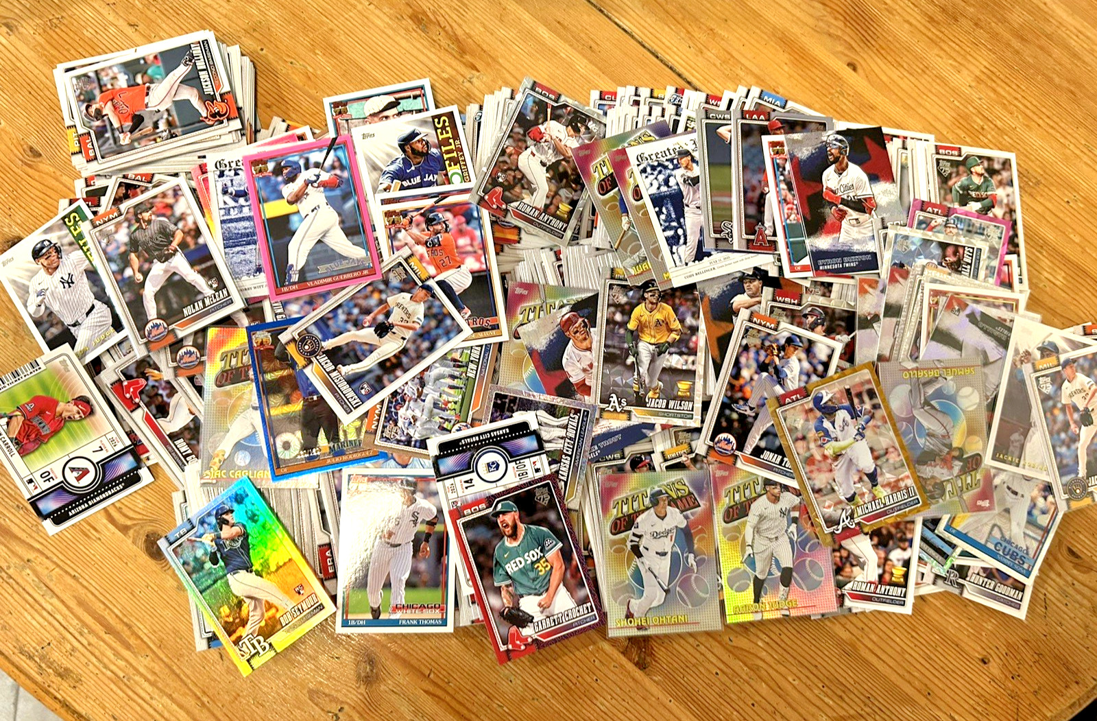 50 Card Lot – ALL 2026 Topps Baseball Sets – Topps Finest, Series 2, Bowman&More
