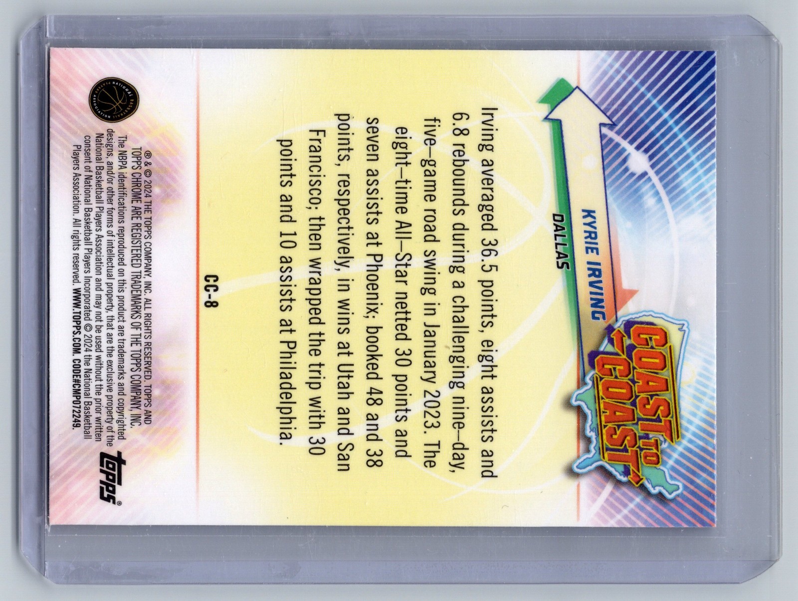 2023-24 Topps Chrome #CC-8 Kyrie Irving Coast to Coast