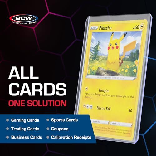 Trading Card Sleeves Case Holder 100 Baseball Football Cards Hard Plastic Clear