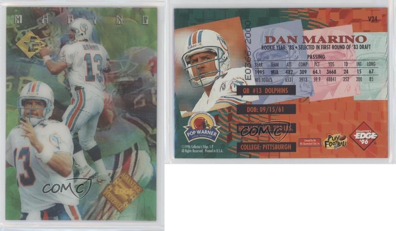 1996 Advantage Video Shop at Home Buyer Incentive /2000 Dan Marino #V24 HOF 8w9