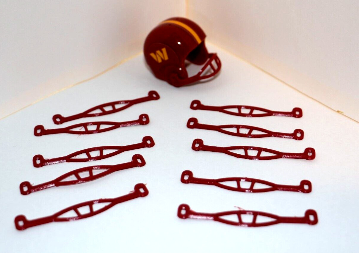 x10 Burgundy Facemasks Old Style Football Gumball Helmets OPI QB Miniature Mini