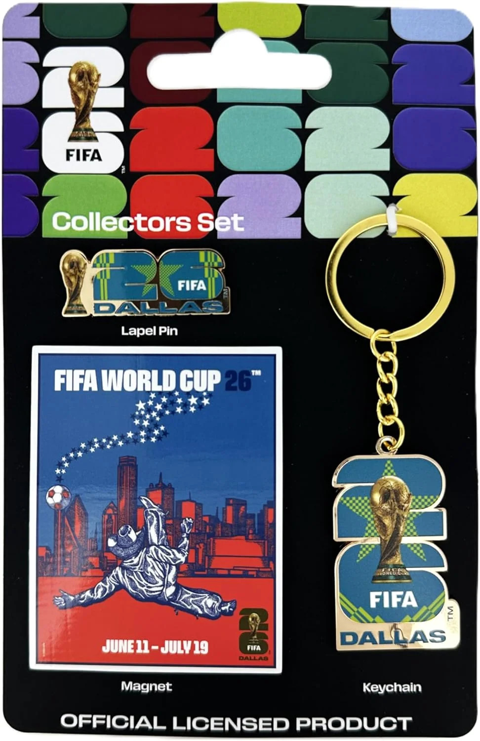 FIFA World Cup Host City CollectorS Set – Includes Lapel Pin, Keychain & Magnet