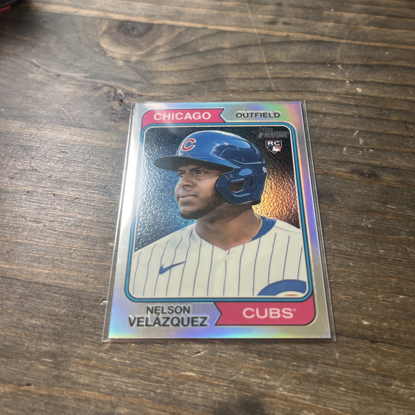 2023 Topps Heritage – Nelson Velazquez #371 Chrome Refractor /574 (RC)