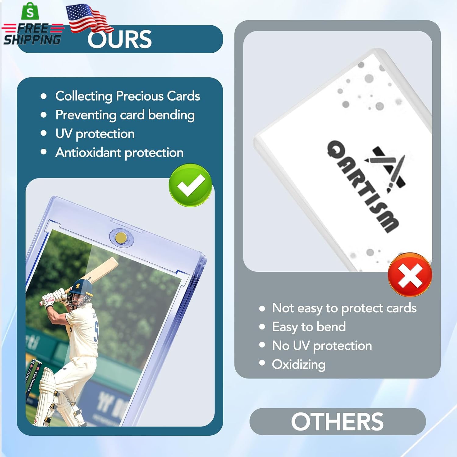 40Ct Magnetic Card Holders, 35Pt One Touch Card Holder, U-V Protection Hard Plas
