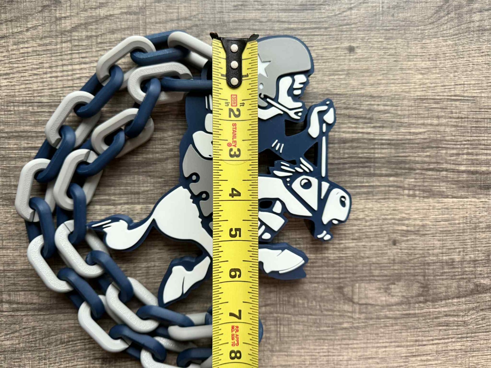 Dallas Cowboys Retro Logo Oversized Necklace, Sports Chain [Made To Order]