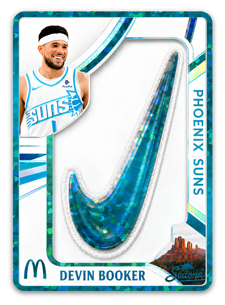Devin Booker X MCDONALDS X BOOK 2 SEDONA NIKE Foil Prism Sticker Vending Card SP