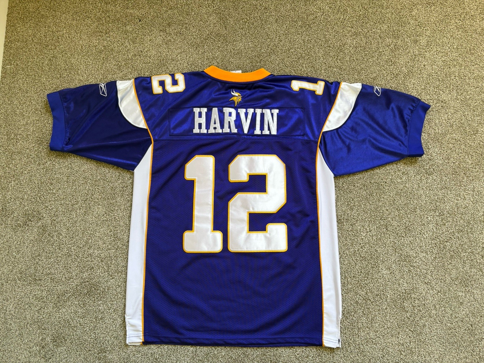 Minnesota Vikings #12 Percy Harvin Men’s Onfield Reebok Jersey Stitched Size 50