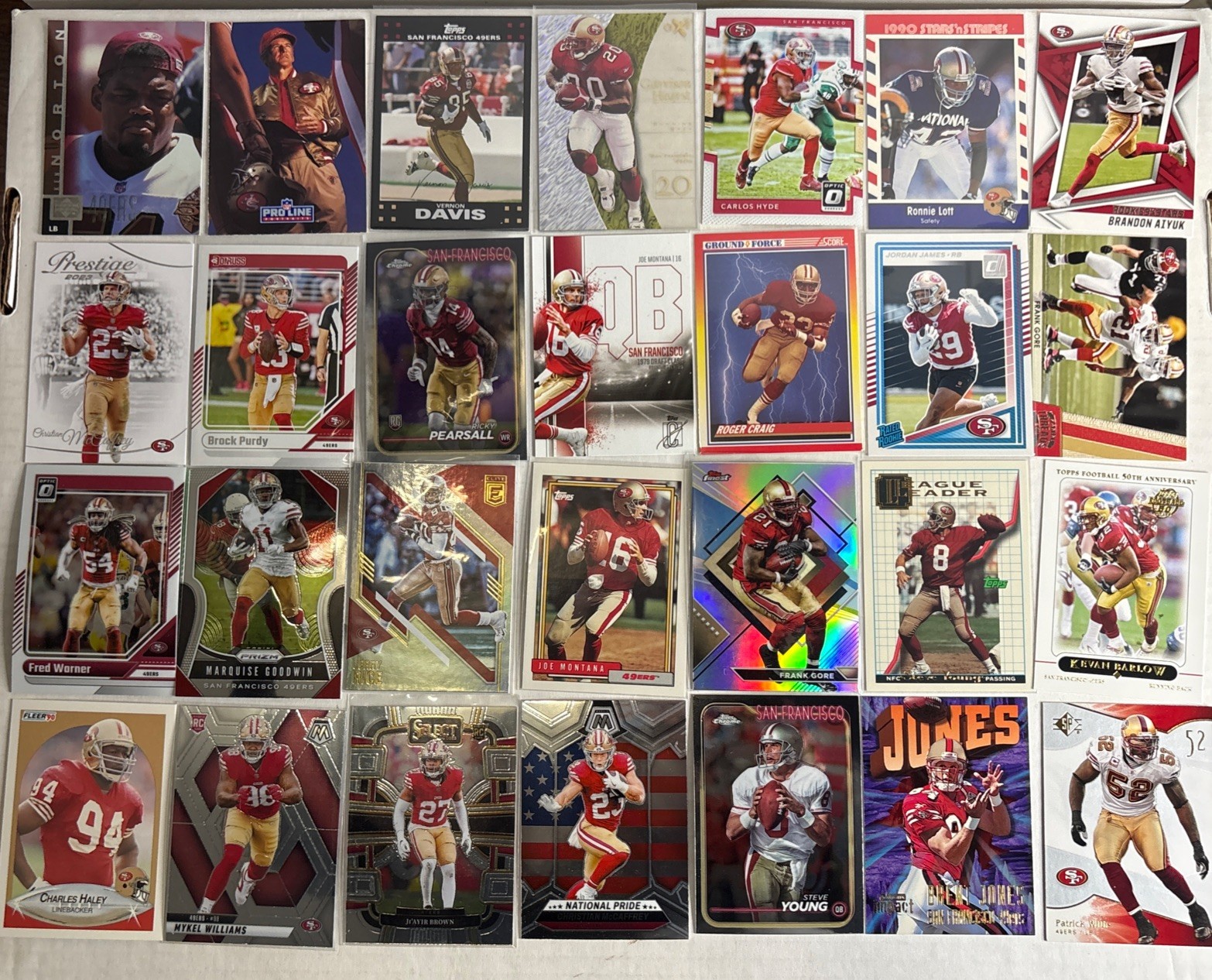 Niners NFL Football Card Lot (50 Cards) Rookies, Stars, Inserts San Francisco 49