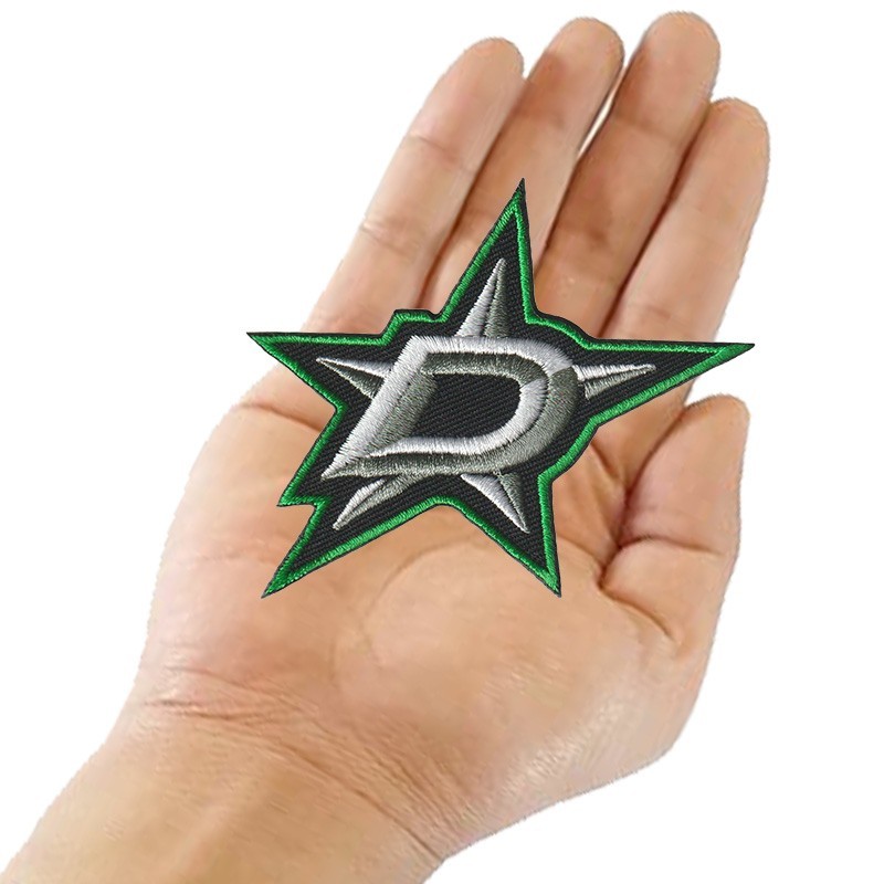 Wholesale Dallas Stars Logo Size 3.3 in x 2.8 in Sew Embroidered Iron On Patches