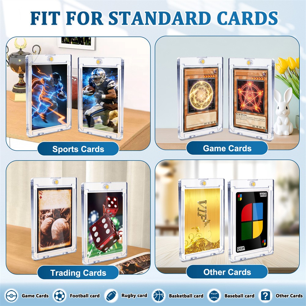175Pcs 35PT Acrylic Magnetic Card Holder For Baseball Trading Cards Protector
