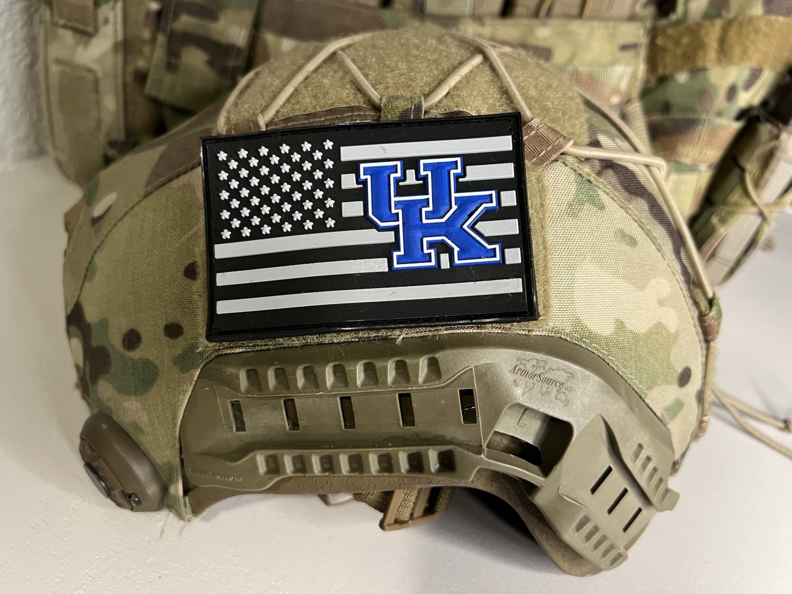 Military Combat American Flag Kentucky Wildcats Collage PVC Patch Vlcro