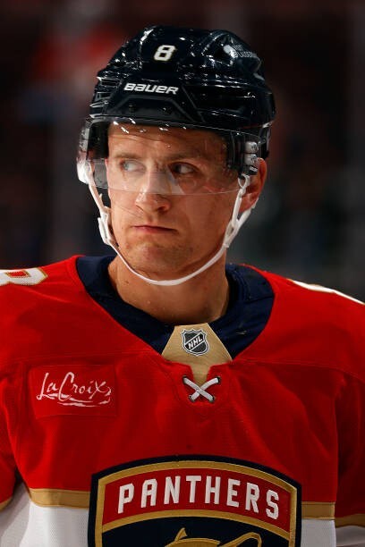 Florida Panthers LaCroix ad sponsor red home jersey patch Adidas Fanatics