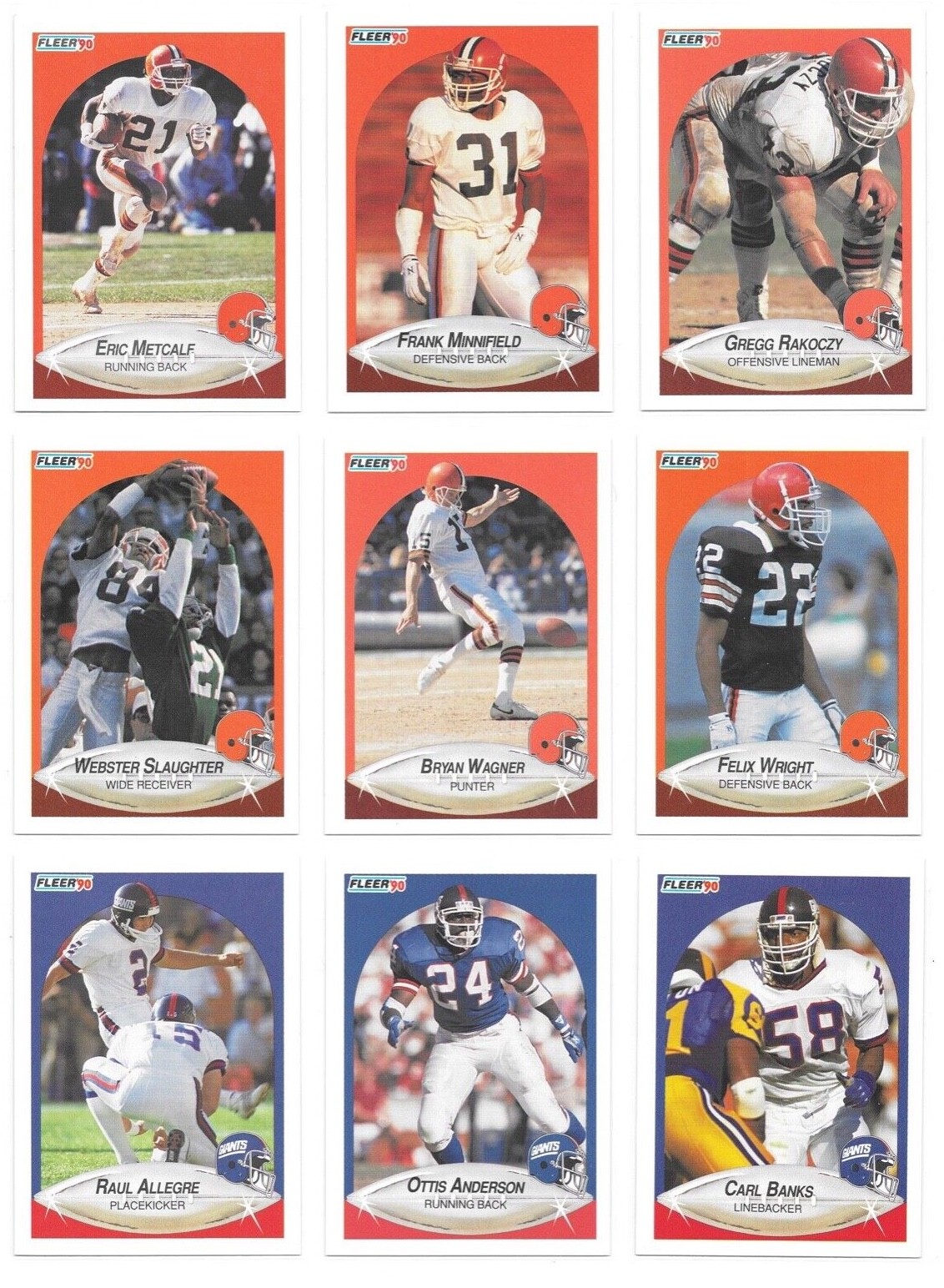 1990 Fleer Football Trading Cards / Choose #s 1 – 250 / mb39