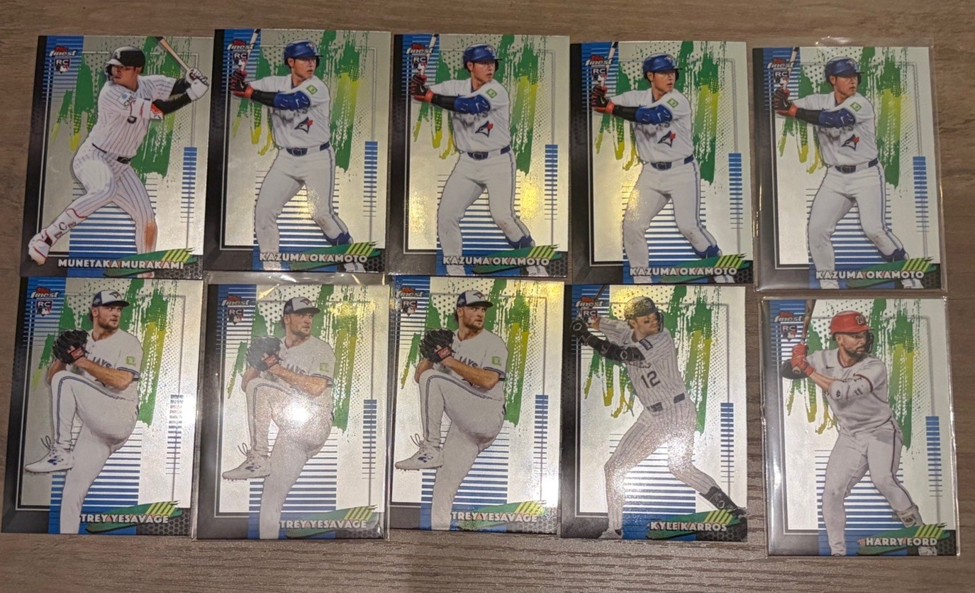 Lot of 50 – 2026 Topps Finest Rookie Cards Murakami, Sal, JJ, Burns, Konnor, Etc