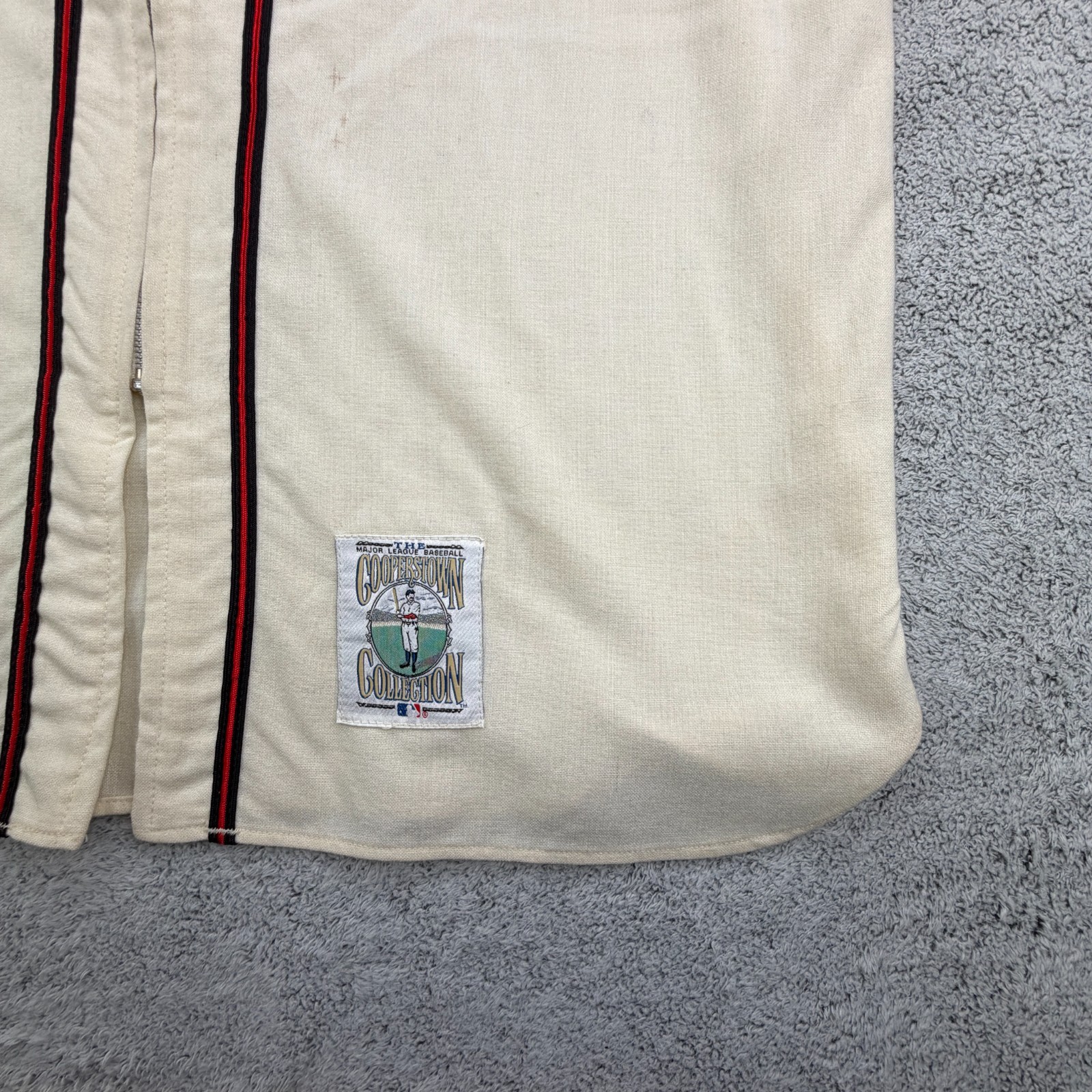 Milwaukee Braves Jersey Men XL Baseball Wool Warren Spahn 21 USA Mitchell & Ness