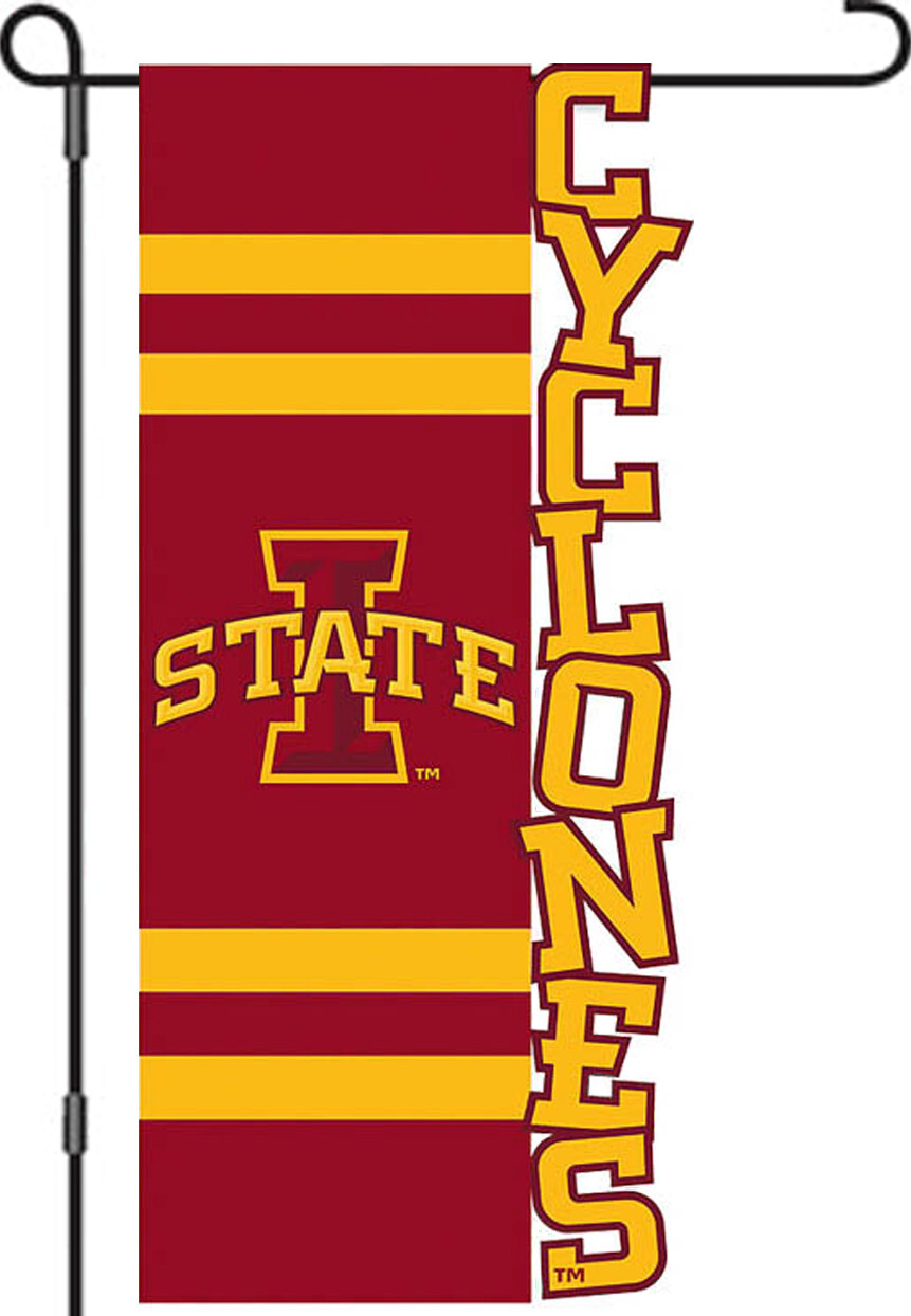 Iowa State Cyclones garden flag 10″x18″ Cyclones flag Single-sided applique