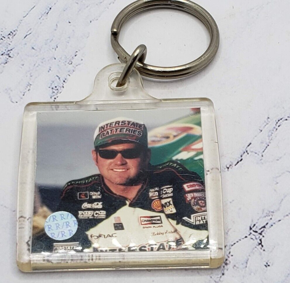 Bobby Labonte Keychain Plastic Nascar Interstate Battery Pontiac 2 Sided 1990s