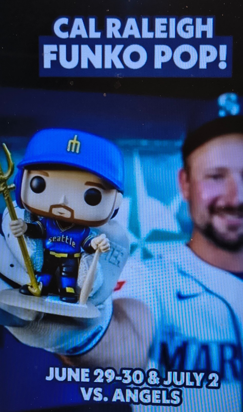 Cal Raleigh 2026 Funko Pop! Seattle Mariners #29 Big Dumper 6/29/26 SGA