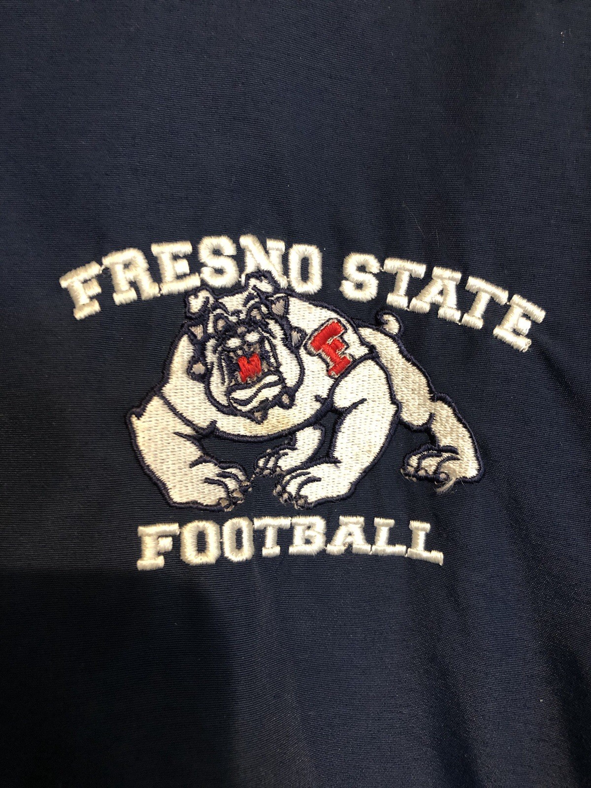 Vintage 2000’s Fresno State Bulldogs Football Boathouse Blue Hooded Lined Jacket