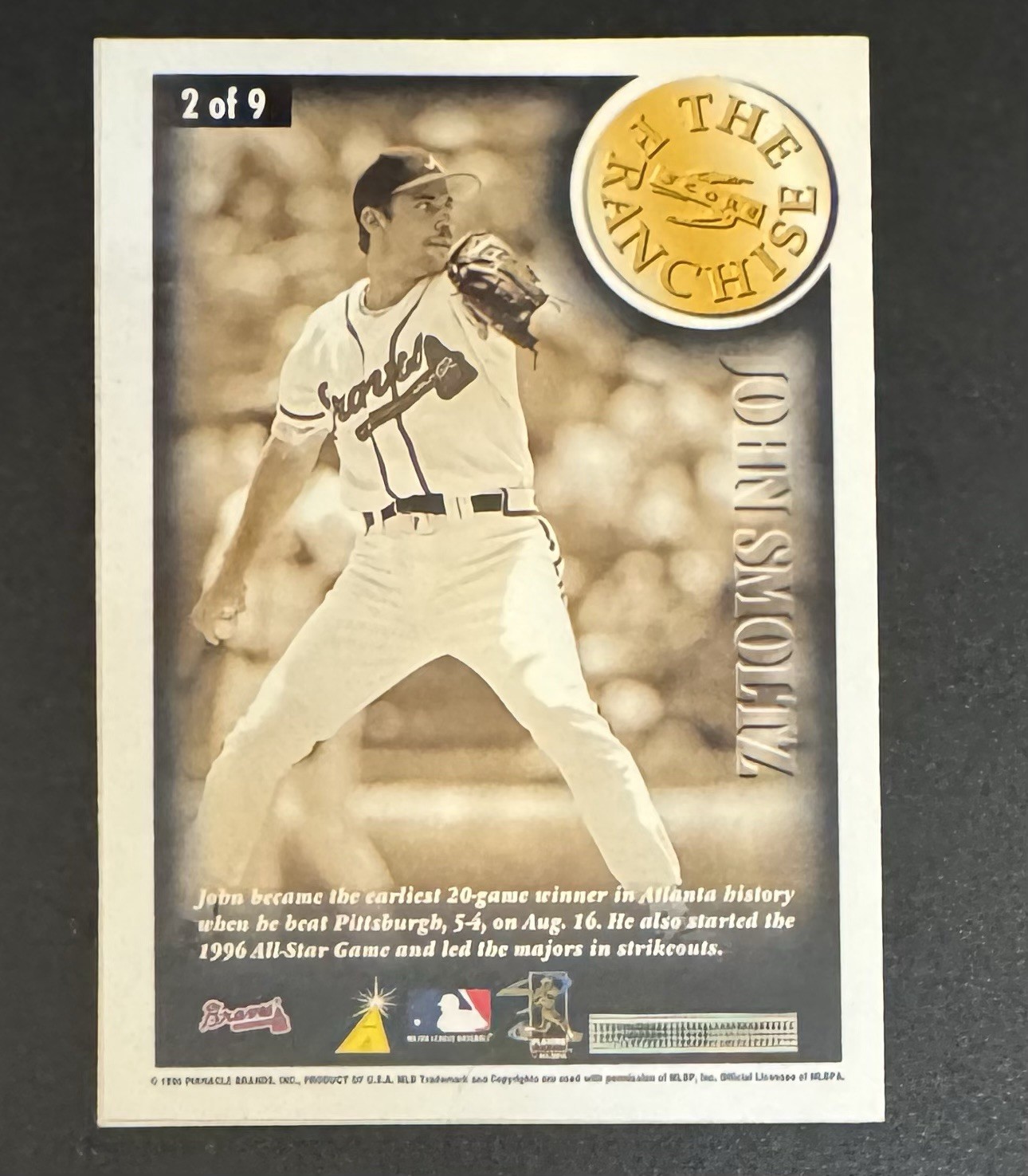John Smoltz 1997 Score The Franchise Glow In The Dark (1:240 Packs) #2 – Atlanta