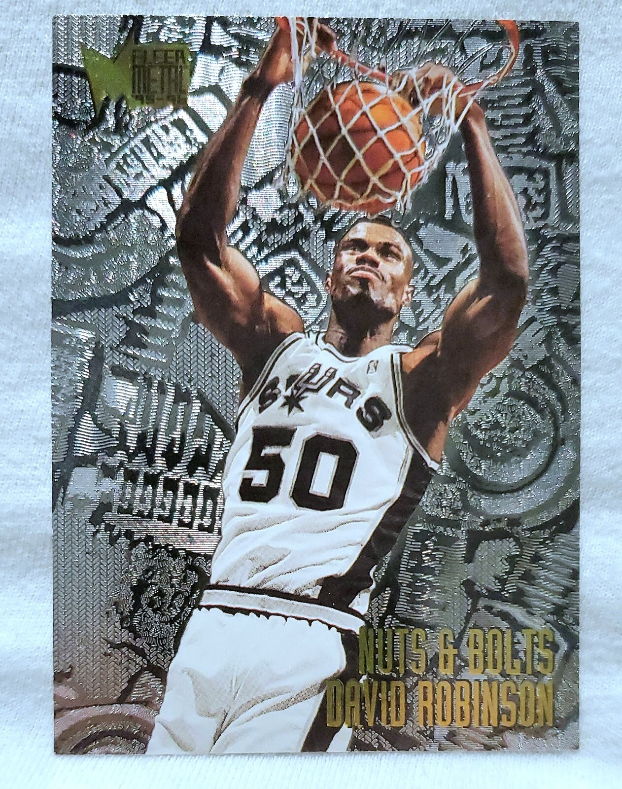 1995-96 Fleer Metal #217 David Robinson San Antonio Spurs Card For Sale