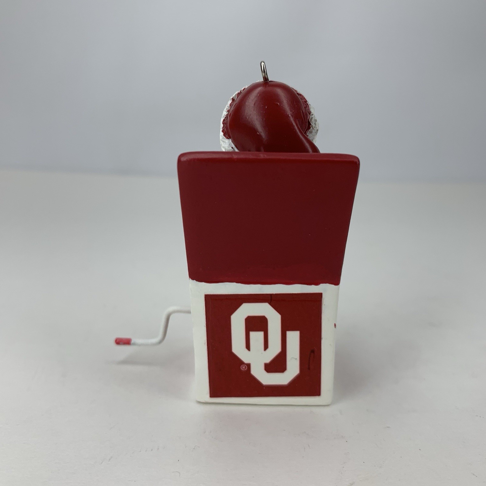 OU Oklahoma Sooners Jack In The Box Christmas Ornament 2.75″ Snowman Decor