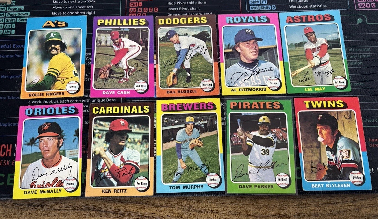 1975 Topps Baseball U-Pick VG+ #1-200 Free Shipping on 3+ Cards!