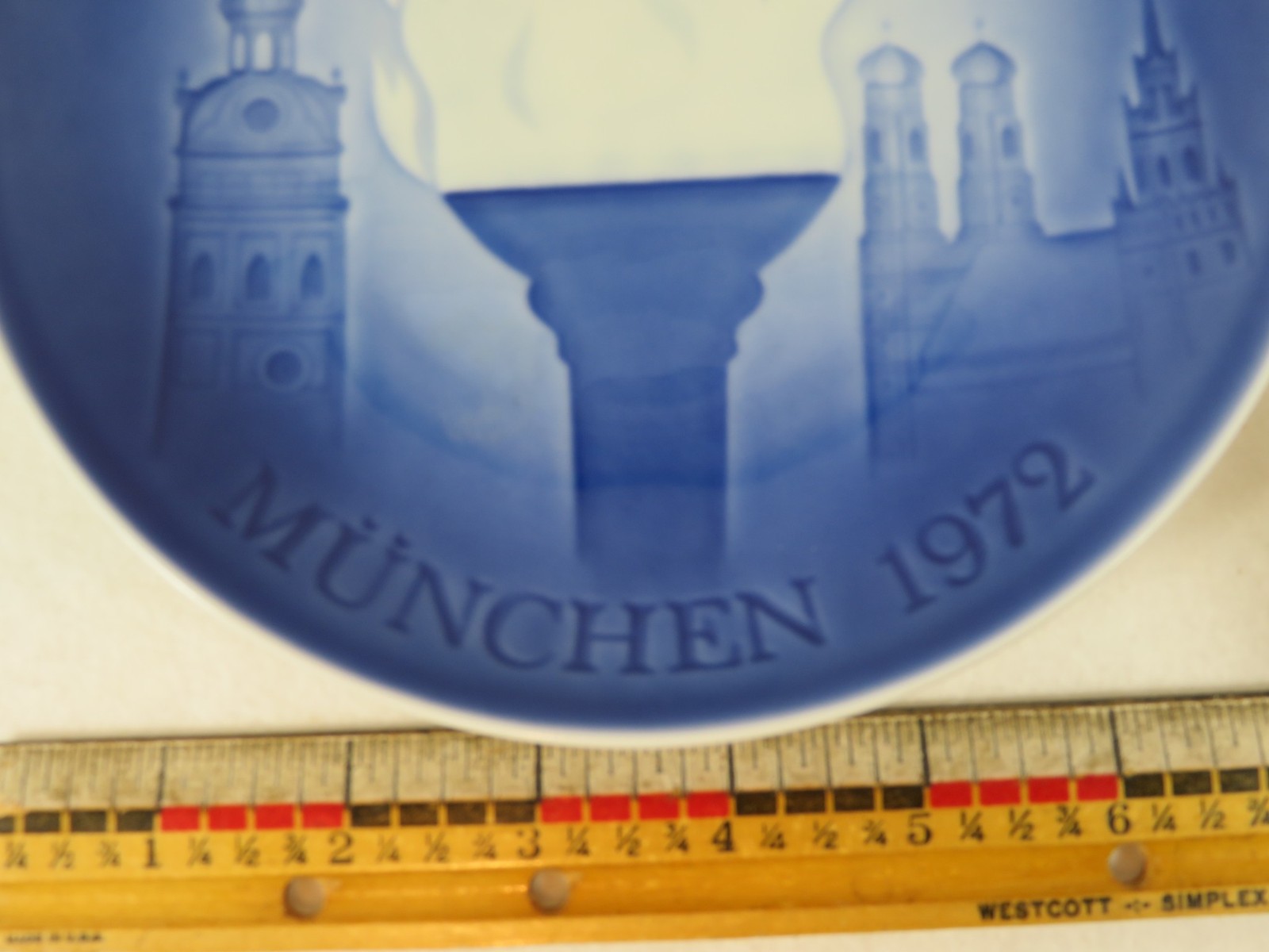 Souvenir 1972 Olympic Games Munich B&G 7 1/8 inch Wall Plate 1st Issue