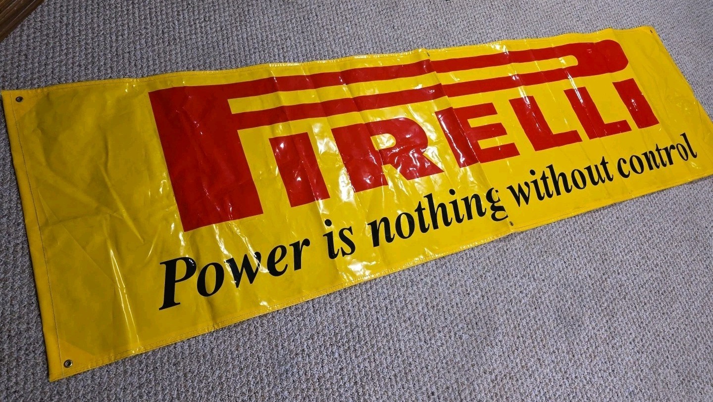 Pirelli Tires 9ft Banner Garage Pit Promo Sign