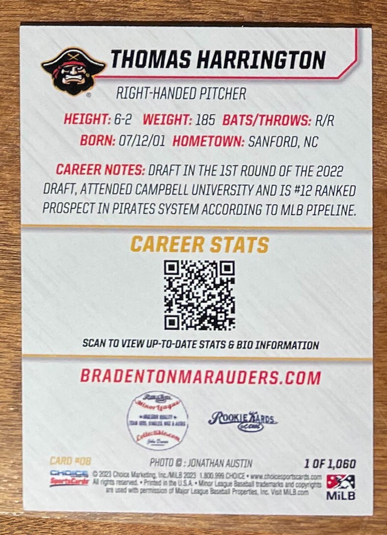 PAUL SKENES RC 🔥 2023 Bradenton Top Prospect COMPLETE/OPEN Set (1/1060) 🔥