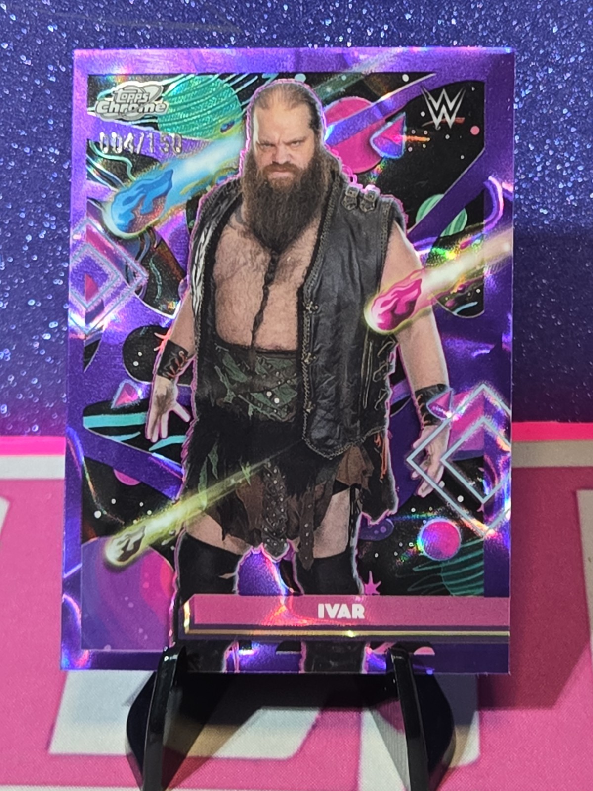 2026 Topps Chrome Cosmic WWE Ivar (Viking Raiders/ War Machine) Purple Nebula