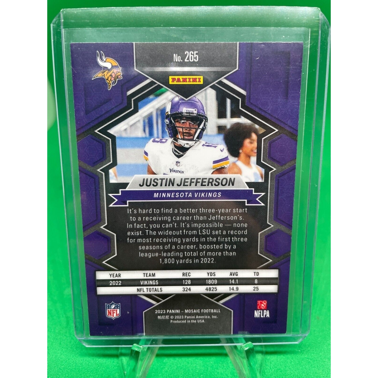 2023 Panini Mosaic #265 Justin Jefferson National Pride Minnesota Vikings