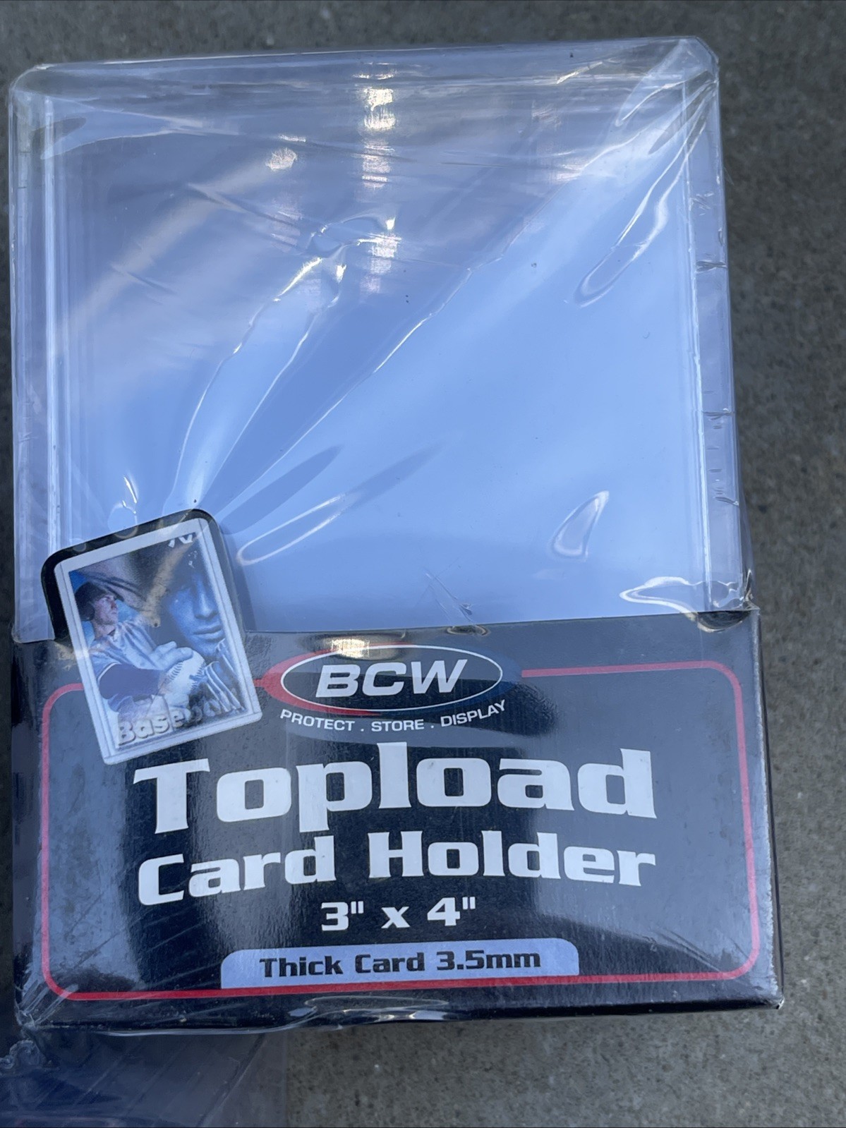 60 BCW 3X4 Thick Card Toploaders 6 Packs of 10 for up to 138pt Cards 3.5mm