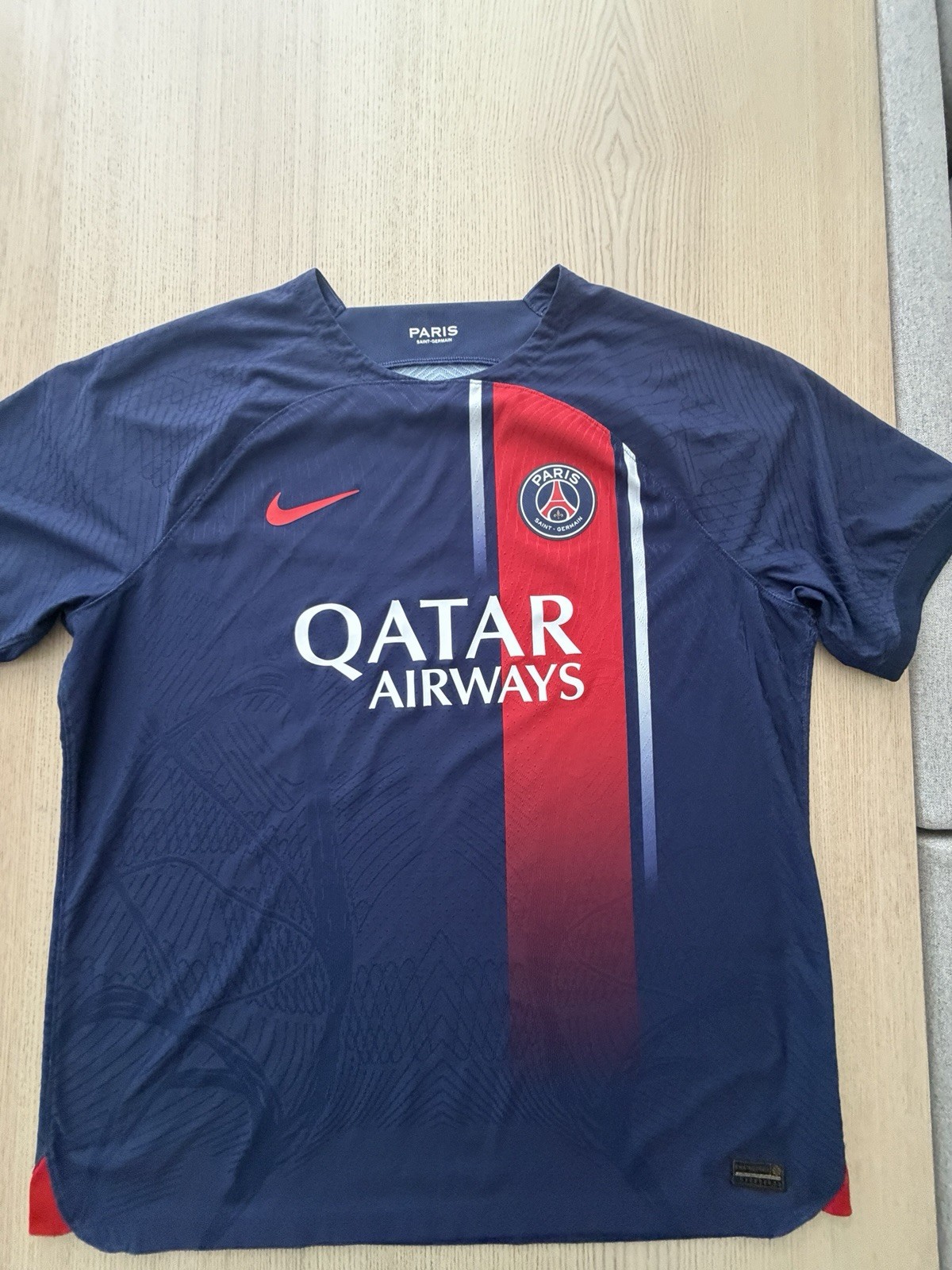 Nike PSG Jersey XL Paris Saint Germain Qatar Airways Blue Soccer Shirt Dri Fit