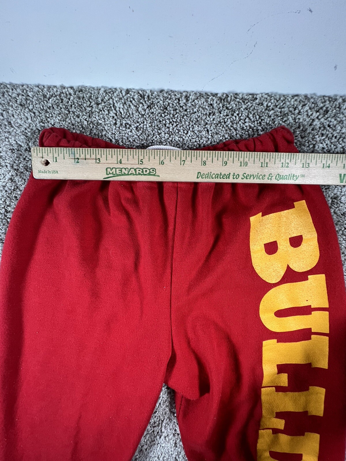 Vintage Fresno State Bulldogs Pants Mens Medium Red Sweatpants Sweats Joggers