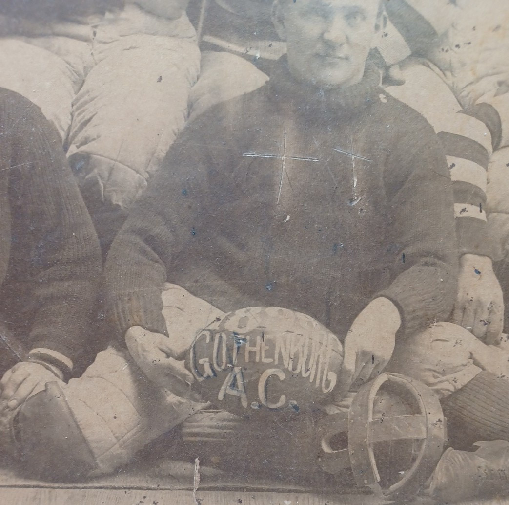 1899 Cabinet Card Swedish Gothenburg Football Team Photo 16″ x 18 1/2″ JRRGS3