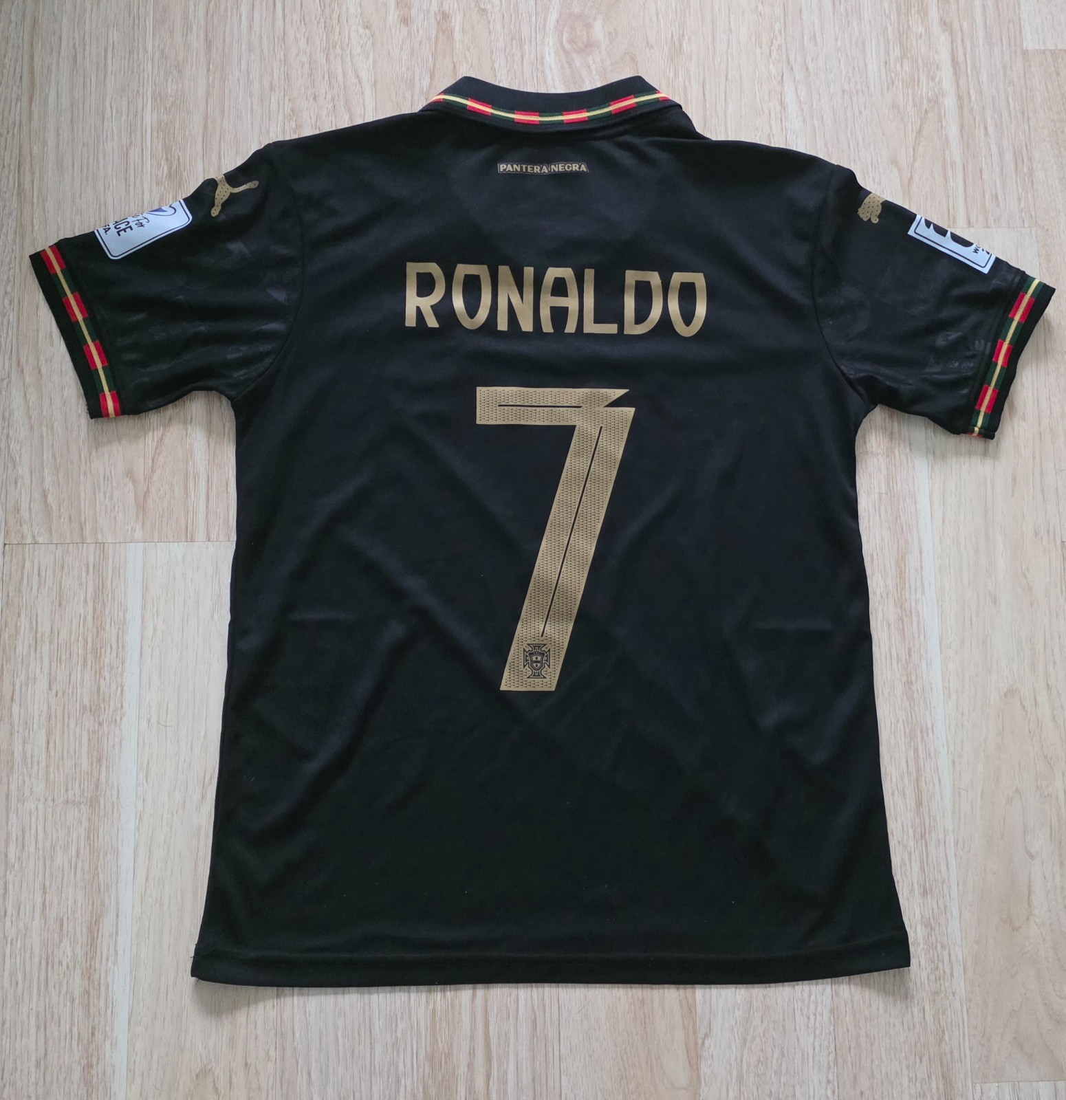 New Portugal Black Ronaldo Soccer Jersey Limited edition sizes Kids and Adults