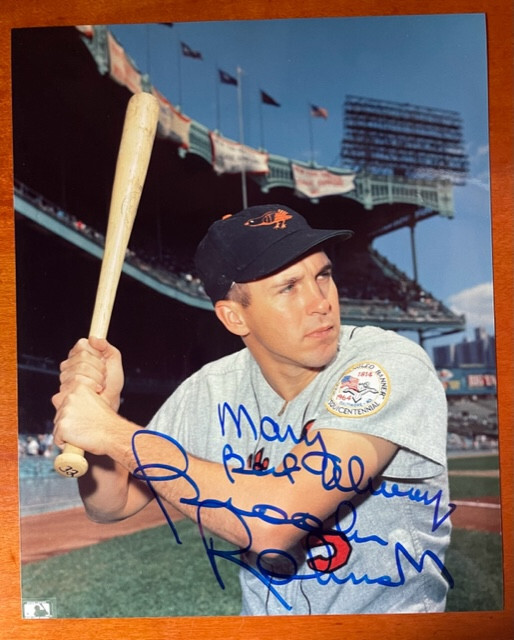 Brooks Robinson Signed 8 x 10 +autograph ticket for signing event