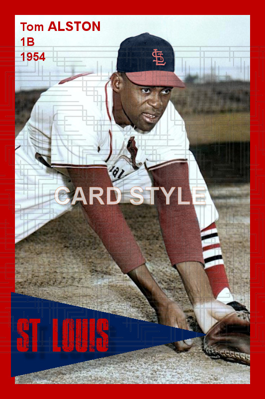 Tom Alston – 1954 St. Louis Cardinals – choose a size – colorized print