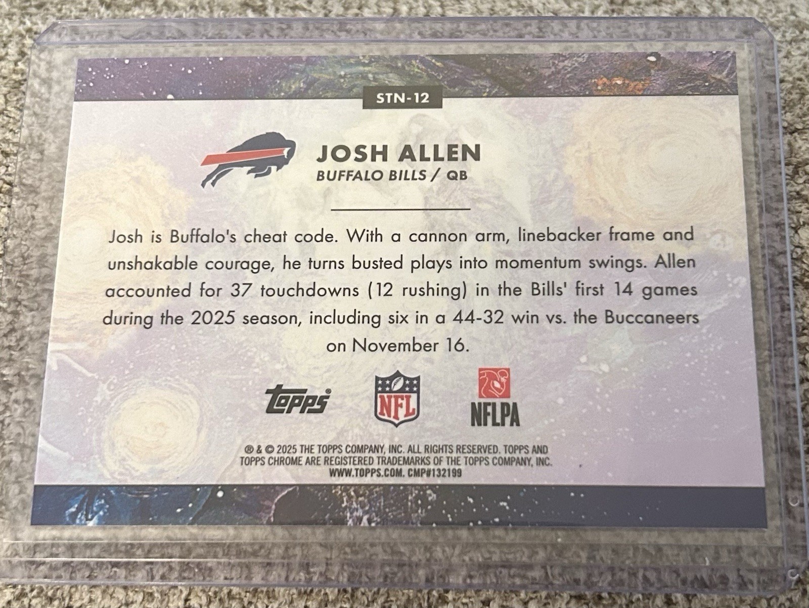 Topps 2025 Topps Chrome Cosmic Josh Allen Stars in the Night F15-7 Buffalo Bills