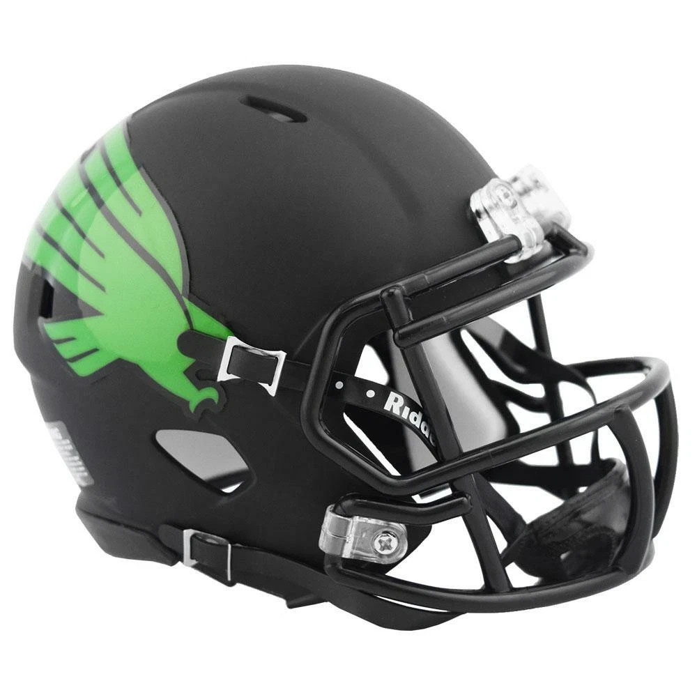 North Texas Mean Green Riddell NCAA Mini Speed Football Helmet Matte Black