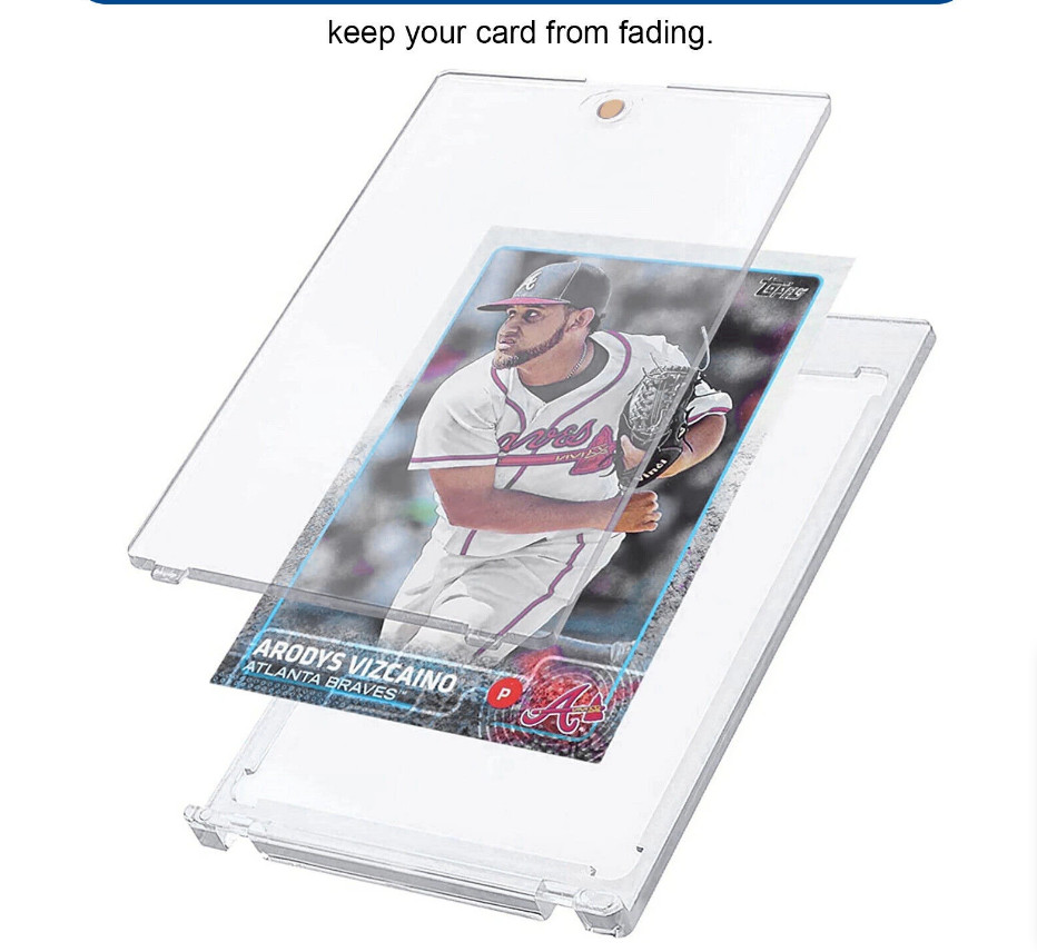 30 Pack Magnetic Trading Sports Card Holders 35pt One-Touch Hard UV Protection