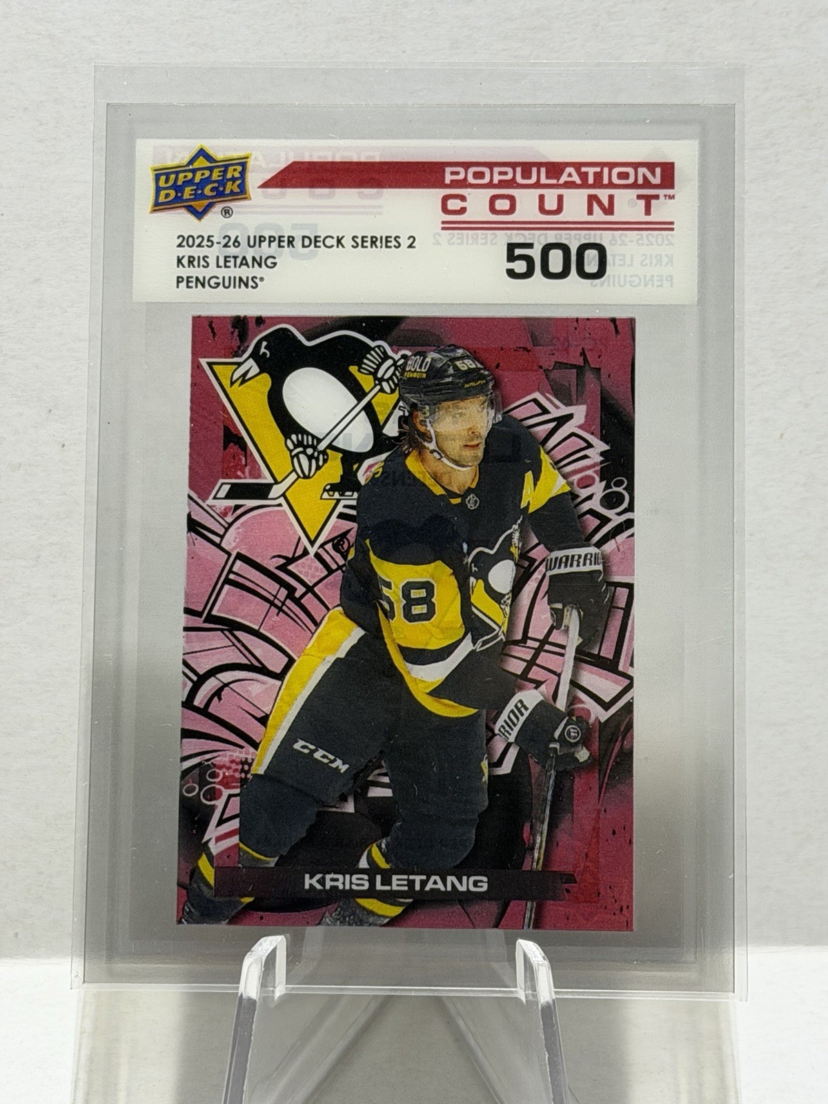Kris Letang 2025-26 UD Series 2 Hockey #PC-42 Population Count 500 Penguins