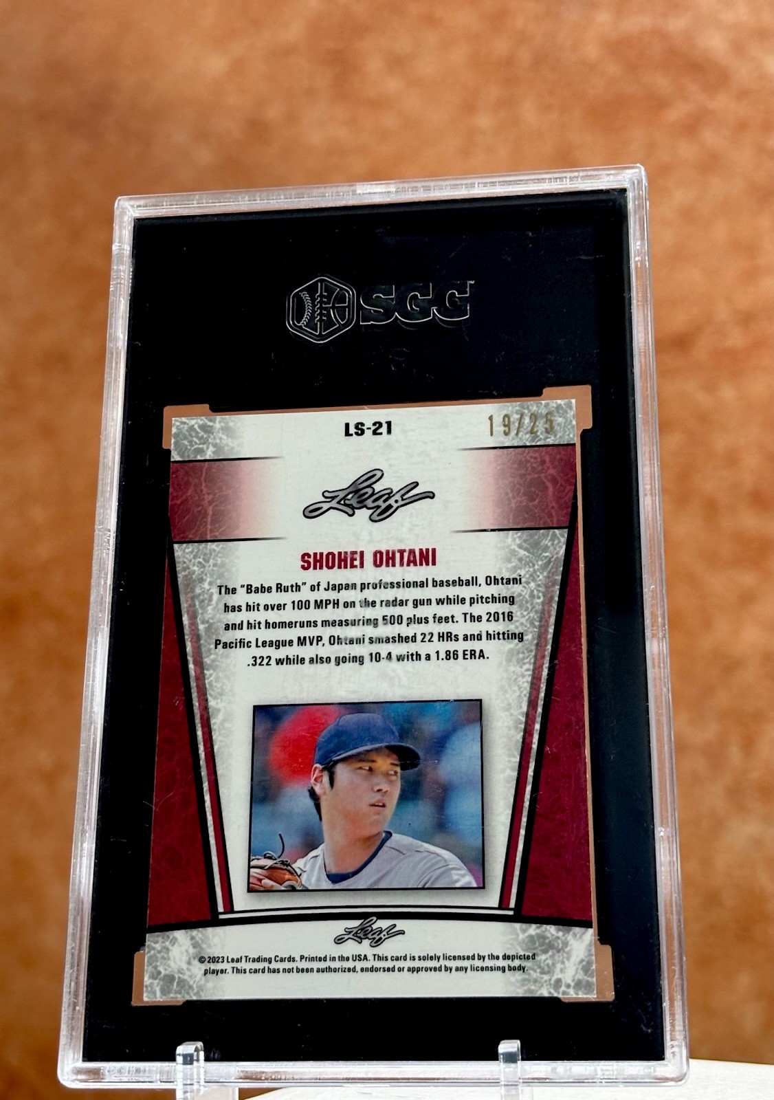 Shohei Ohtani Silver Wave Leaf Metal 19/25 SGC Gem Mint 10