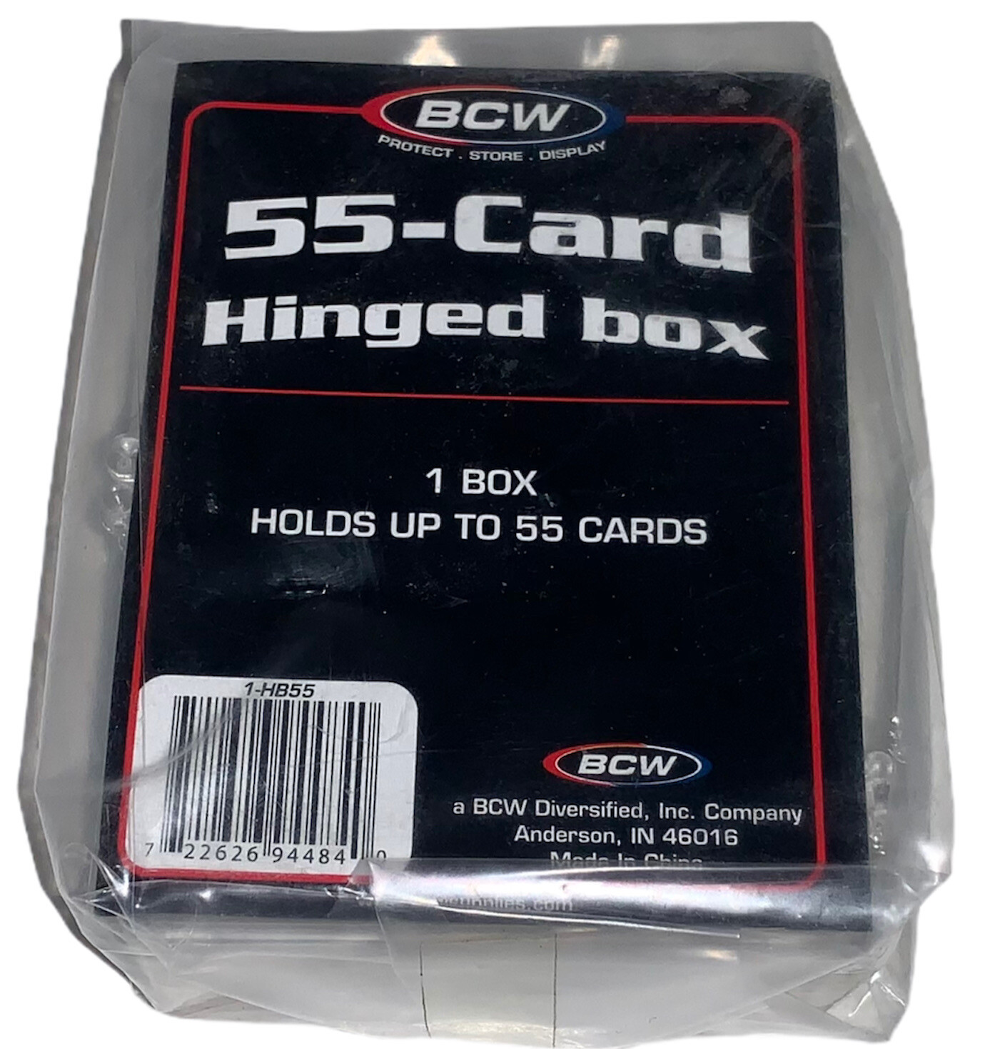 (1) BCW HINGED BOX – 55 COUNT (CT) BOX
