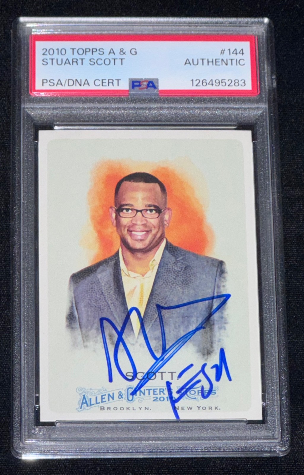Signed Stuart Scott ESPN 2010 Topps Allen & Ginter A&G Rookie Card Auto (RC) PSA