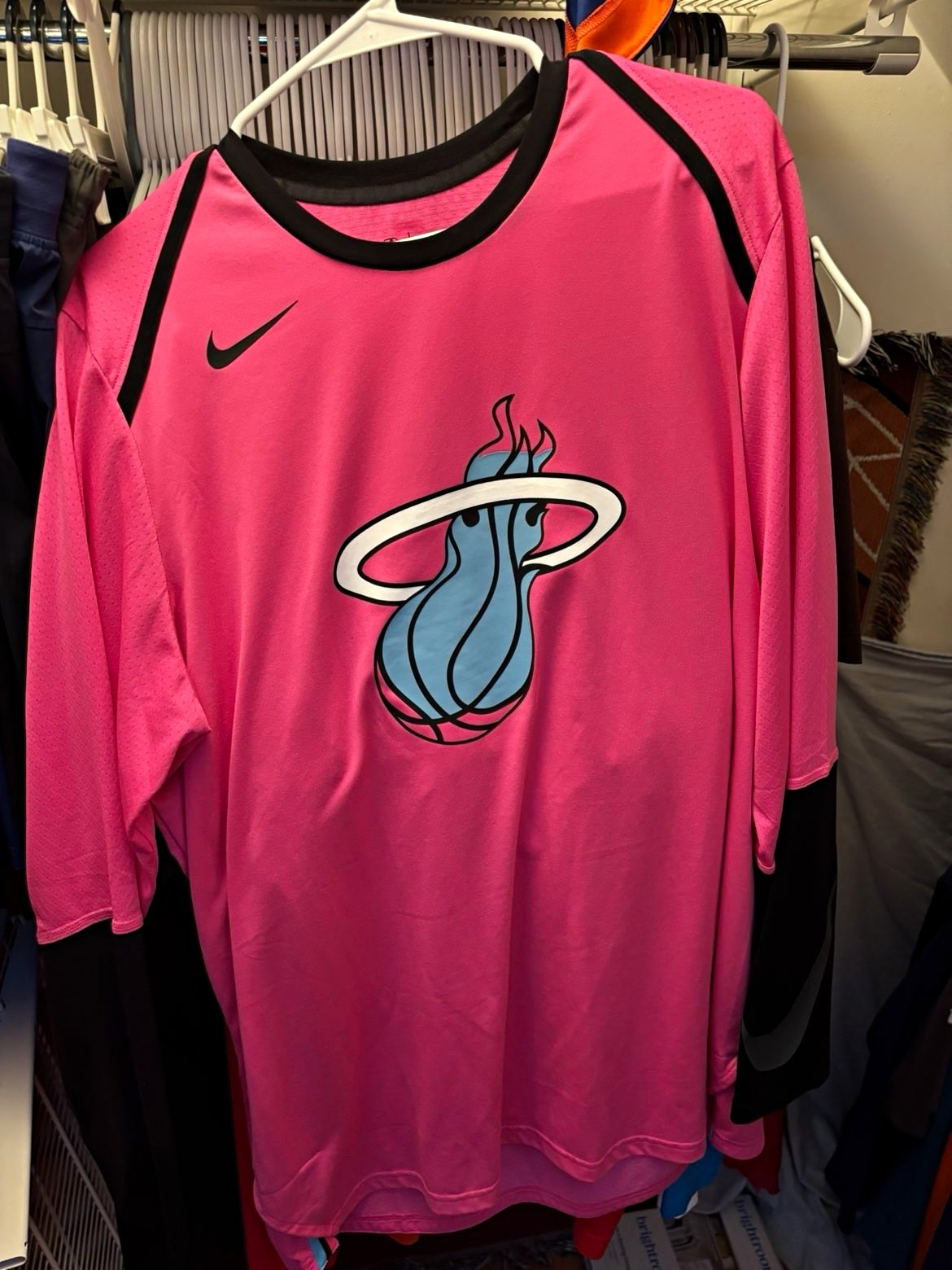 Nike Miami Heat vice authentic shooting shirt size large Super RARE