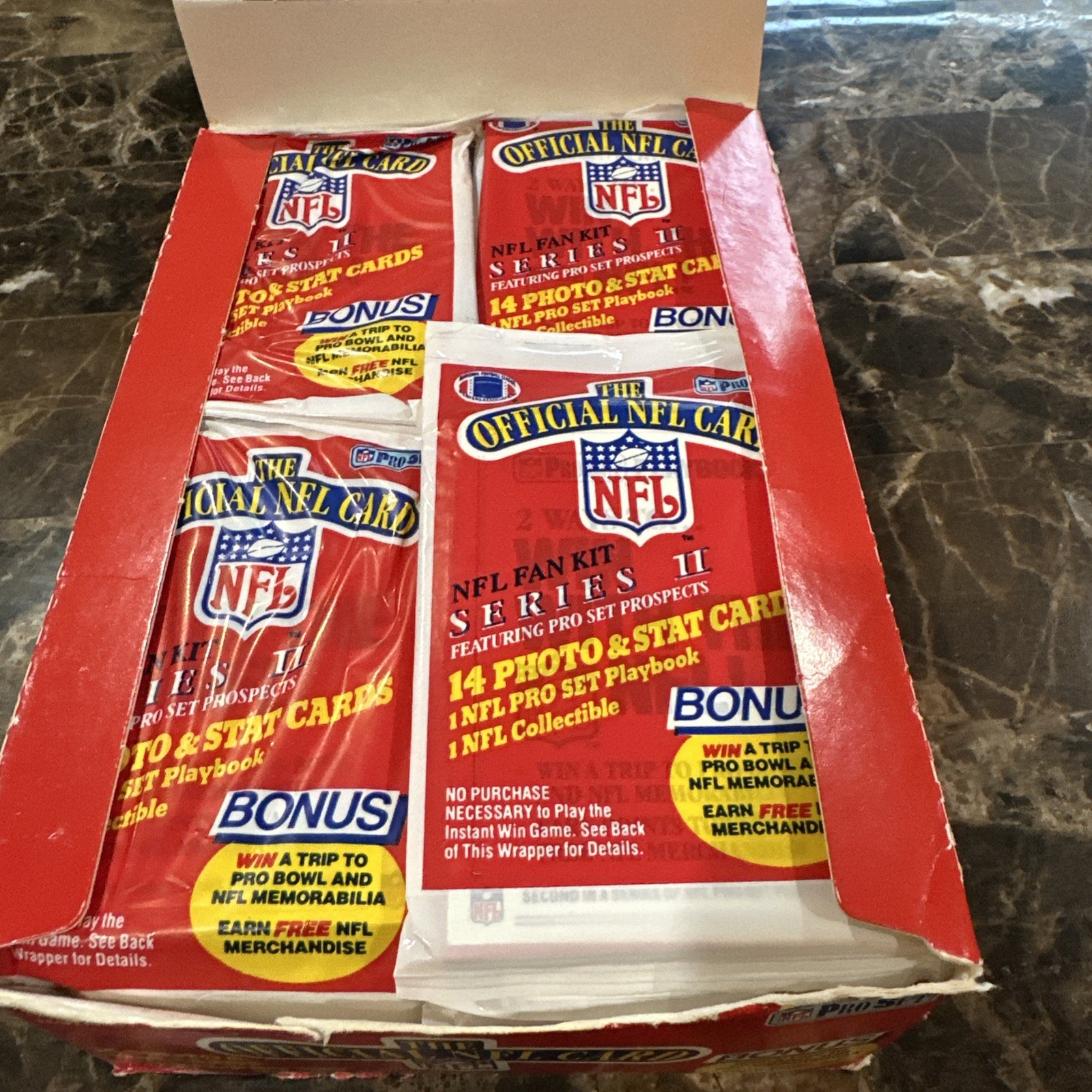 1989 NFL PRO SET SERIES II BOX 36 (UNOPENED) PACKS POSSIBLE BARRY SANDERS ROOKIE