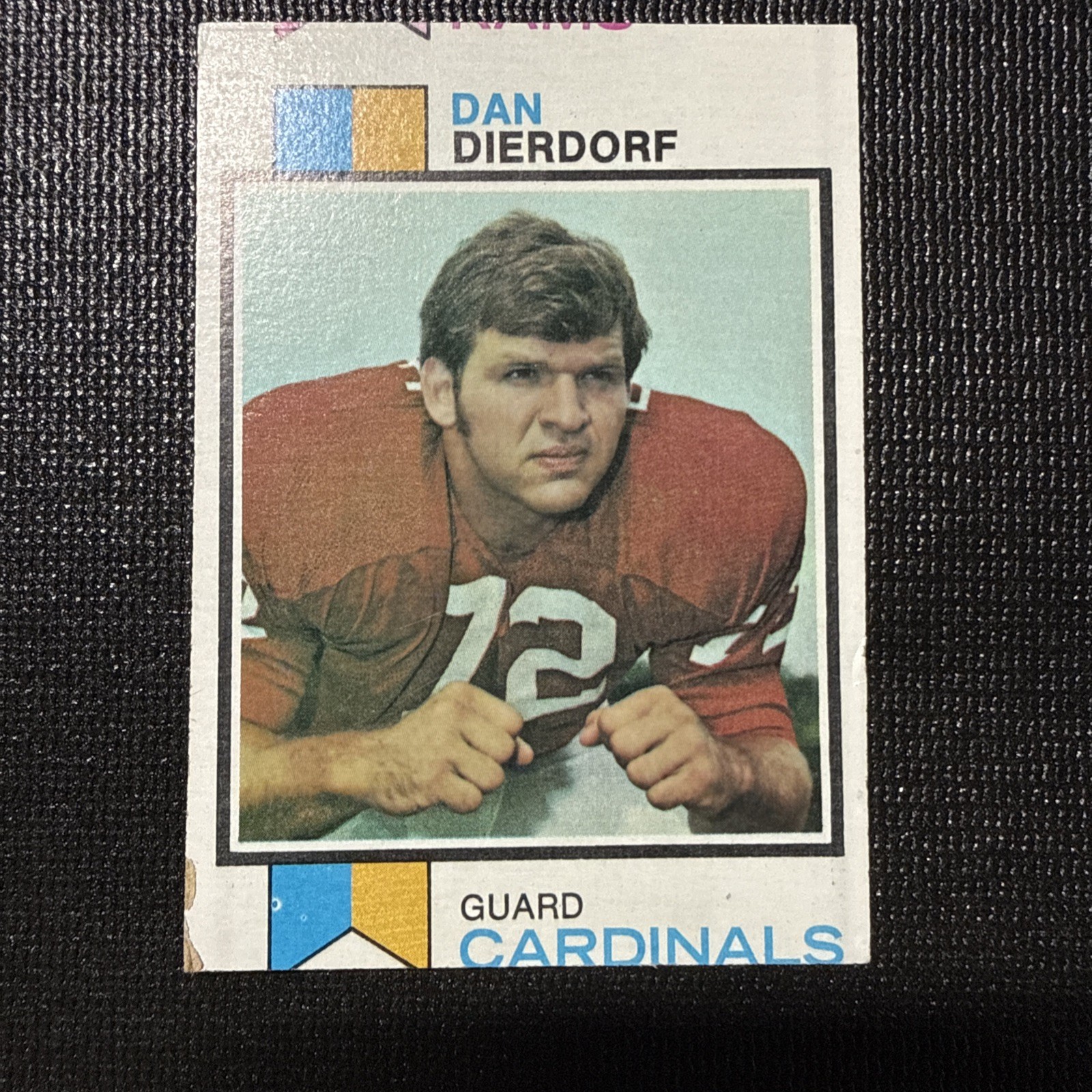 1976 Topps Dan Dierdorf Factory Miscut Error – Portion of Adjacent Card Visible