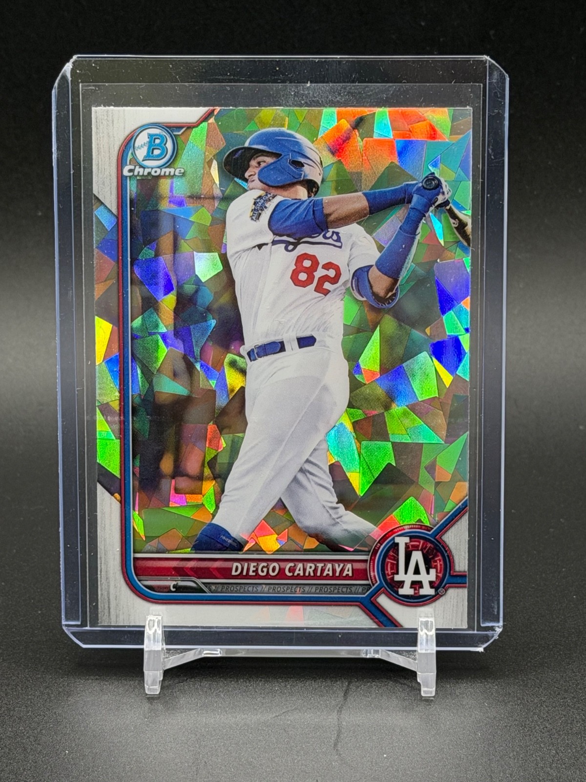 Diego Cartaya 2022 Bowman #BCP-103 Chrome Prospects Atomic Refractors